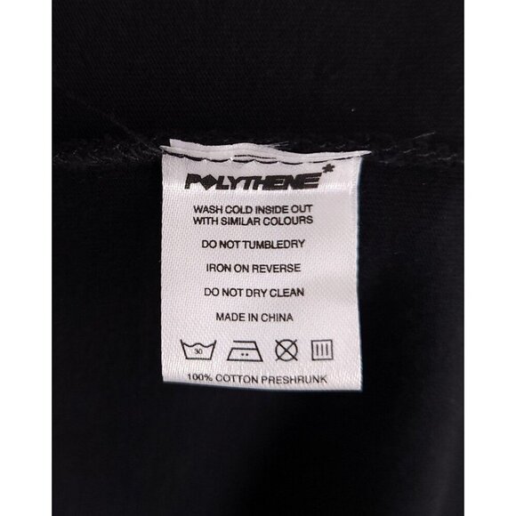 Polythene Optics Silver Stems Long Sleeve T-Shirt Size M Mens Black - Picture 11 of 11